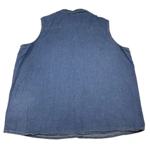 Vintage Disney Denim‎ Vest Shirt Women's 22W/24W Jerry Leigh Eeyore Pearl Snap thumbnail 2