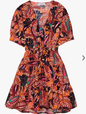ALC Frank Russet multicolor carey mini dress MSRP $425 size 4 thumbnail 3