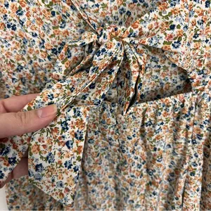 Cupshe Good Chemistry Floral Tie-Back Mini Dress Lace Ruffle Trim XL Spring NWT thumbnail 12