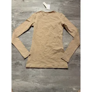 NWT Kikiriki Women's Long Sleeve Pullover Tee Size S - Camel A1-h43 thumbnail 6