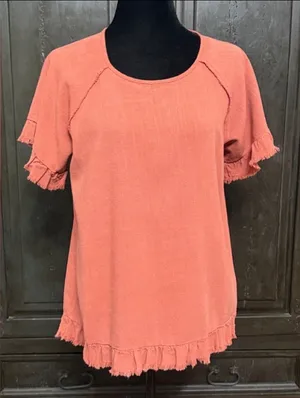 Entro oversized burnt Orange blouse - Size Medium thumbnail 1