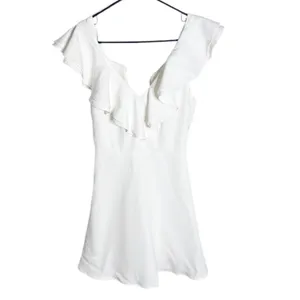Lulus off white Divine Darling Ruffled Skater Dress Size S thumbnail 2