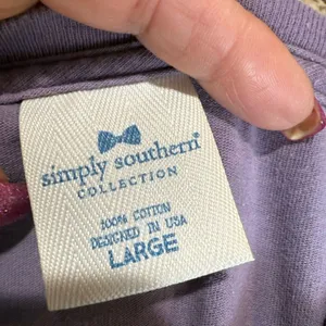 Simply southern size, large purple and gold long sleeve top thumbnail 7
