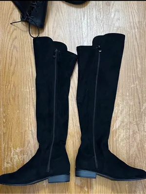 Over-the-Knee Black Suede Boots - Classic Women’s Style thumbnail 2