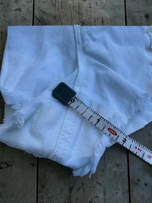 MICHAEL Michael Kors White Denim Cutoff Shorts Sz 8‎ Raw Hem Summer Short Shorts thumbnail 3