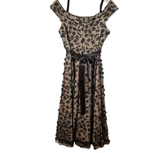 R&M Richards Women's Formal Dress Black‎ Floral Lace with Nude Lining Size 6 thumbnail 4