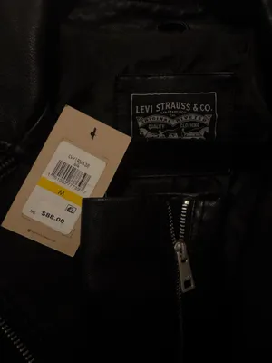 Women’s Levi’s Faux Leather Moto Black Jacket thumbnail 6