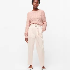 J. Crew Tan Relaxed Fit Cable Knit Sweater - size Small thumbnail 2