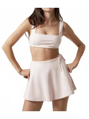 Pacsun PAC 1980 PAC WHISPER Active Leila Wrap Mini Skort Pink NWT Medium thumbnail 9