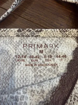 Primark Leopard Lace Cami Pajamas Size Medium NWT - C27-086 thumbnail 5