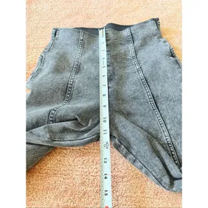 Forever 21 Premium High Rise Flare Jeans Gray Acid Wash Stretch Pull On Pants S thumbnail 7