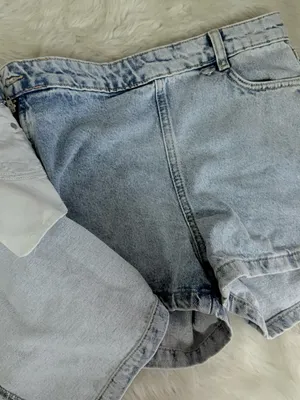 Zara Denim Wrap Skort Light Wash Size S USA 4 Acid Wash 100% Cotton thumbnail 5