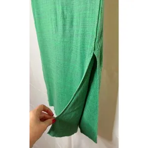 Free People Golden Hour Knit Midi Skirt Green Sz S thumbnail 6