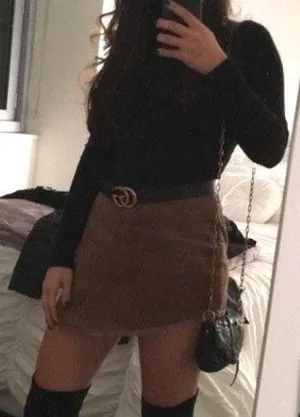 Cotton Candy LA Brown Corduroy Skort thumbnail 2