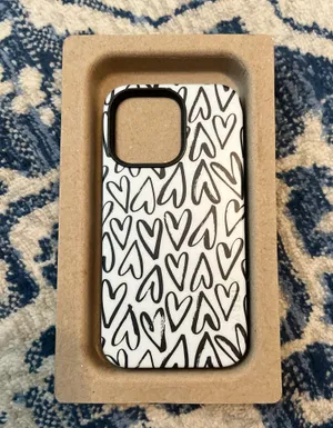 Casely iPhone 13 Pro “Heart Throb” phone case White thumbnail 1