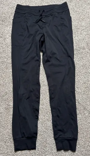 Black Athletic Sweatpants with Drawstring Waist Size XS thumbnail 1