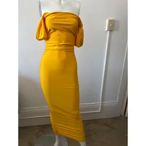 90s Y2k Womens Off the shoulder dress S bodycon homecoming formal gala event thumbnail 11