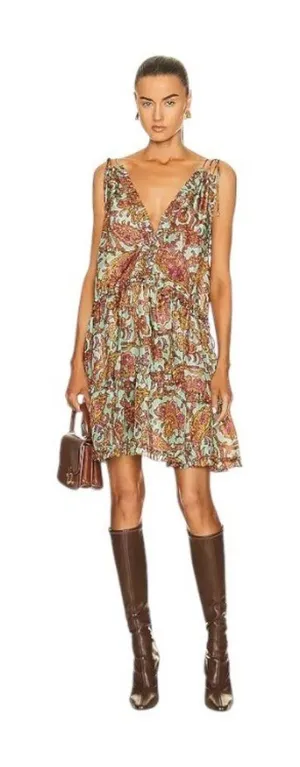 Zimmermann Silk Tiggy Mini Dress Beige Size 1(M) Designer Boho Summer Coastal thumbnail 1