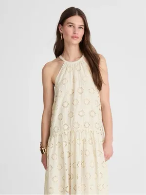 Madewell $198 Embroidered Drop-Waist Maxi Dress Floral Eyelet Ivory Size XXS thumbnail 5