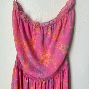 Ramy Brook Pasiley Printed Ashley dress Pink and Orange Strapless Dress size L thumbnail 3