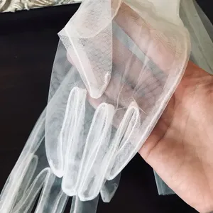 Sheer White Mesh Gloves thumbnail 8