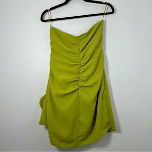 Lena x Revolve Women’s Green Strapless Mini Dress Size L thumbnail 2