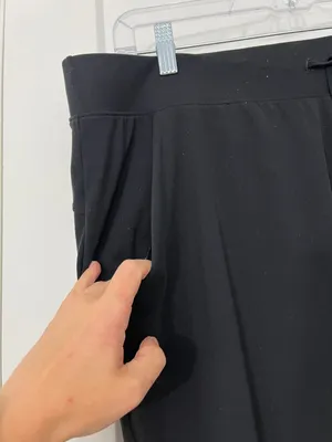 Athleta Size XL Black Straight Leg Drawstring Pants with Pockets thumbnail 3