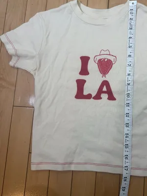 Fruit Face Boutique I Heart LA Strawberry Cowboy Graphic Tee T Shirt Size Small thumbnail 5