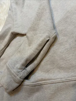 Nike sweatshirt high low hem side slits with zipper wrist pocket heather gray M thumbnail 7