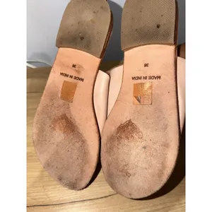 Free People Sandals Womens Size 38 Brown Leather Slide Mules Slip On Shoes C thumbnail 4