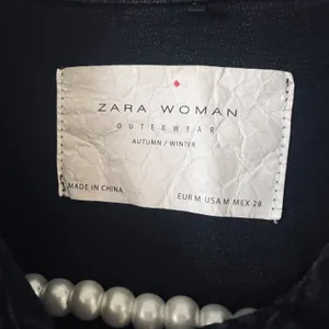 ZARA | Studded Denim Black Fringe Raw Hem Jacket thumbnail 9
