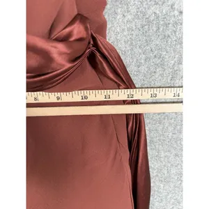 NWT Vintage 90s Y2K Nicole Miller Womens Dress Size 8 Silk Brown Prom‎ Cocktail thumbnail 11