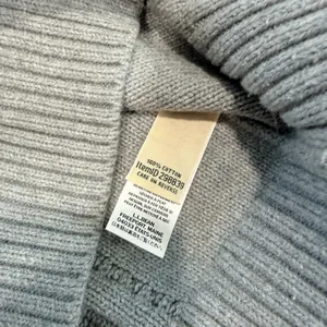 LL Bean Gray Double L Mixed Cable Cotton Crew Neck Pullover Sweater Size SMALL thumbnail 10