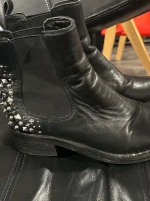 Sam Edelman Studded Black Leather Chelsea Boots thumbnail 2