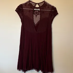 Kimchi Blue Burgundy Lace Mini Dress thumbnail 5