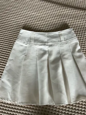 White pleated mini skirt #preppy #schoolgirl thumbnail 2