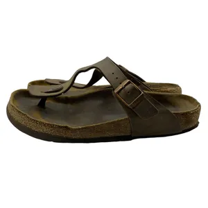 Birkenstock Women's Gizeh Slip on Brown Leather Sandals Size 36‎ US 5-needs TLC thumbnail 5