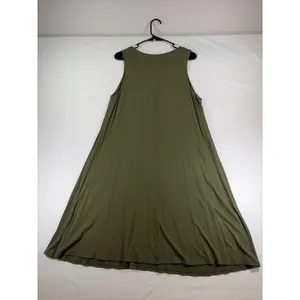 Ava & Viv Olive Green Sleeveless Swing Dress Plus Size 1X Tank Knit Scoop Neck thumbnail 9