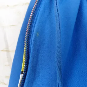 Disney Park Hoodie Womens M Blue Mickey Minnie Rainbow Zip Sweater Flaw Y2K thumbnail 12
