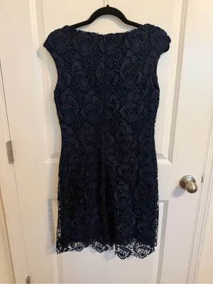 Lauren Ralph Lauren Lace Sheath Cocktail Dress Size 8 thumbnail 4
