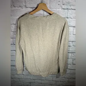 Orvis vneck Beige Pullover fleece lined Sweater‎ Womens size small thumbnail 2