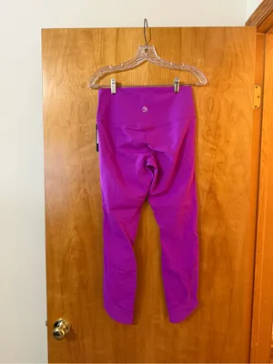Savvi Fit Dancer Leggings Fuchsia Colorful Athleisure Yoga Walk Womens NWT Large thumbnail 6