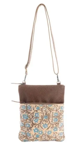 NWT Western Canvas and Leather San Ysidro Falls Small Crossbody Bag thumbnail 1