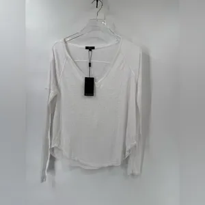Rails White Aden Linen Blend Sheer Lightweight Long Sleeve Top‎ NWT size xs thumbnail 3