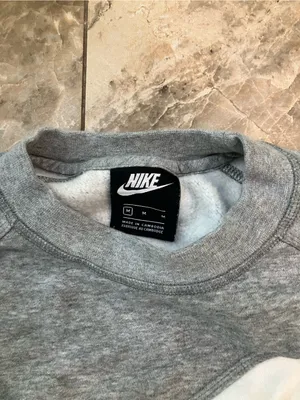 Nike grey swoosh sweatshirt crop thumbnail 2