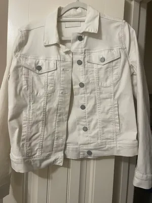 White Denim Jean Jacket Size M thumbnail 1