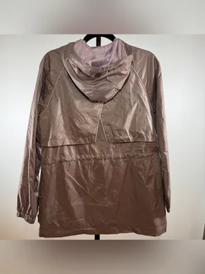 Noize Shiloh Mauve Windbreaker Rain Utility Jacket Pink Trim Size Small S thumbnail 5