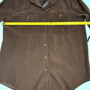 CB‎ Carry Back Womens Faux Suede Shirt 6 Brown Button Front Western 90s Vintage thumbnail 7