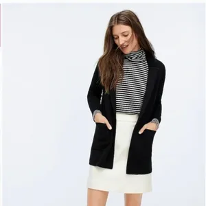 J. Crew Black Sophie Open-Front Sweater-Blaze Size Small thumbnail 8