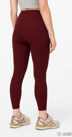 Lululemon Fast and Free Tight II 25" *Non-Reflective Nulux Garnet- Size 4 thumbnail 1